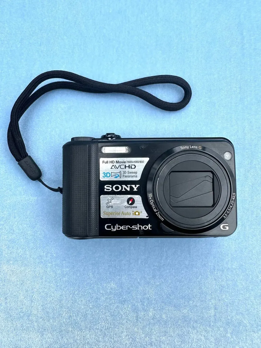 Sony Cyber-shot DSC-HX7V 16.2MP Digital Camera Black 10x Zoom w/ Battery